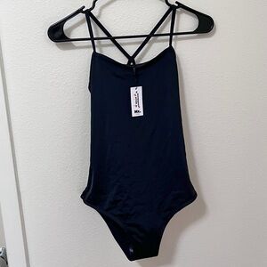 •KNIX• KT by Knix Freestyle One Piece Swimsuit Black Size Large UPF